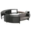 Spa Surround Spa Frame Patio Rattan Sofa Set With Storage Spaces, Mini Sofa And Comfortable Cushion For Patio, Backyard - Gray - Image 10