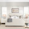 Addison - King Tufted Panel Bed Frame - Cloud White - Image 11