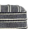 Corrie - Square Woven Outdoor / Indoor Pouf - Navy / White - Image 2
