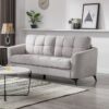 Callie - Woven Fabric Sofa - Light Gray - Image 4