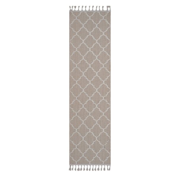 Guros - 2' X 8' Trellis Indoor / Outdoor Area Rug - Ivory