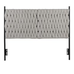 Braided Matisse - Queen Size Headboard - Black / Cream