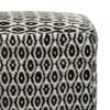 Kiana - Square Woven Outdoor / Indoor Pouf - Black / White - Image 3