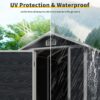 Resin Outdoor Storage Shed Kit Perfect To Store, Patio Furniture - Black - Image 7