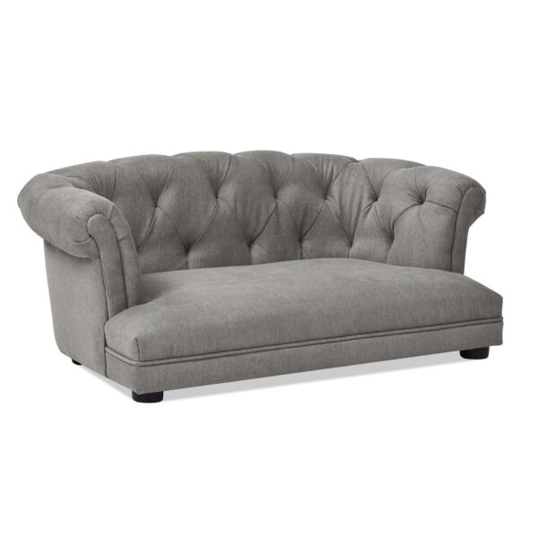 Kiki - Chesterfield Dog Sofa Bed Medium - Uptown Gray