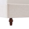 Windsor - Queen Tall Headboard Upholstered Wingback, Premium Textured, Minimalist Designs No Box Spring Needed - Ivory - Image 5