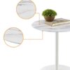 Circa - End Table With Marble Textured Top - White - Image 2