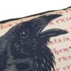 Crow Happy Halloween Pillow - Beige / Black - Image 2