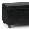 Avalon - Extra Large Storage Ottoman Bench - Midnight Black - Image 4