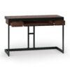 Erina - Small Desk - Distressed Charcoal Brown - Image 2