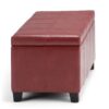 Dover - Storage Ottoman Bench - Radicchio Red - Image 4