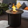 30" Propane Round Fire Table 40000Btu Propane Fire Pit Table - Black - Image 9