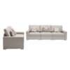 Nolan - Linen Fabric Sofa And Loveseat Living Room With Pillows And Interchangeable Legs (Set of 2) - Beige - Image 2