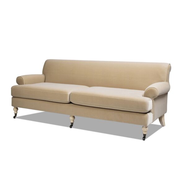 Alana Lawson - Two Cushion Tightback Sofa - Fawn Brown