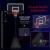 Portable Basketball Hoop Basketball System 8-10Ft Height Adjustable For Youth Adults LED Basketball Hoop Lights, Colorful Lights, Waterproof, Super Bright To Play At Night Outdoors, Good Gift For Kids - Black - Image 17
