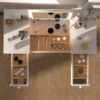 Vanity Table With LED Lights, Flip-Top Mirror And 2 Drawers, Jewelry Storage - Chic White - Image 7