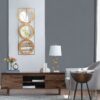 3 Mirror Piece Wall Mirror InRectangular Frame, Home Wall Decor For Bedroom Living Room - Brown - Image 5
