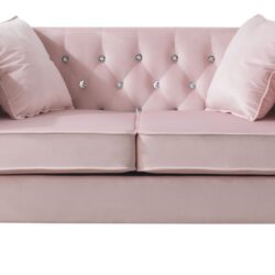 Chic Contemporary Loveseat - Pink