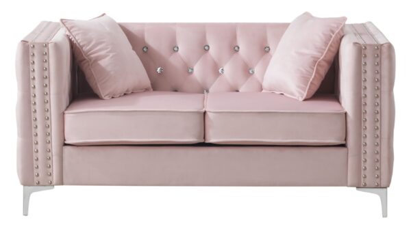 Chic Contemporary Loveseat - Pink