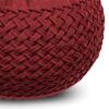 Grafton - Velvet Round Pouf - Maroon - Image 4