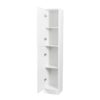 Freestanding Cabinet With Inadjustable Shelves And Two Doors For Kitchen, Dining Room - White - Image 6