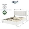 Anda - Queen Boucle Upholstered Platform Bed With Patented 4 Drawers Storage - Ivory - Image 6