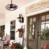 20" Downrod Mount Ceiling Fan LED 18W 3 Cct 5 ABS Blades DC Motor With Hanging And Hook For Outside Patios Pergola - Black - Image 7