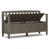 Brooklyn - Entryway Storage Bench - Farmhouse Gray - Image 3