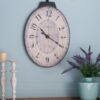 Antique Oval Wall Clock, Traditional Vintage Home Decor Clock - Ivory - Image 11