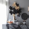 Halloween Pumpkin Decor Set, For Holiday Halloween Decoration (Set of 6) - Black / White - Image 7