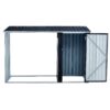 Firewood Storage Shed, Outdoor Firewood Rack, Outdoor Storage Shed With Log Holder, Firewood Shelter For Patio, Anthracite Galvanized Steel - Black - Image 5