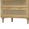 3 Drawers Rattan Storage Cabinet Rattan Drawer, For Bedroom, Living Room, Dining Room, Hallways (Set of 2) - Oak - Image 11
