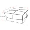 Brody - Large Square Coffee Table Pouf - Distressed Black - Image 7