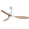 Ceiling Fan With Lights 3 ABS Blades 6 - Speed DC Motor Remote Control For Bedroom - White - Image 2