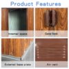 Outdoor Metal Storage Shed With Metal Floor Base, With Window - Coffee - Image 7