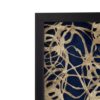 Rectangular Shaped Rice Paper Shadow Box Decor Wall Art, Transitional Style Wall Decor (Set of 2) - White / Blue - Image 9