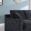 Celine - Chenille Fabric Corner Sectional Sofa With Right Facing Chaise, Cupholders, And Charging Ports - Dark Gray - Image 10