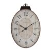 Antique Oval Wall Clock, Traditional Vintage Home Decor Clock - Ivory - Image 2