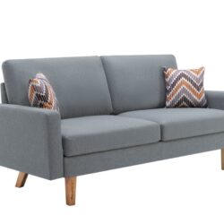 Bahamas - Sofa With 2 Throw Pillows - Gray