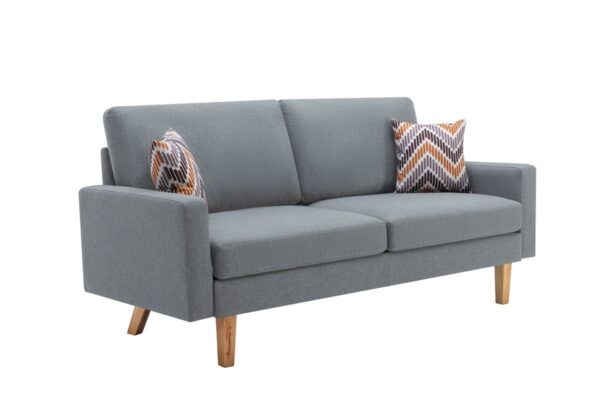 Bahamas - Sofa With 2 Throw Pillows - Gray