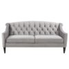 Ken - Upholstered Button Tufted Sofa - Opal Gray - Image 2