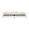 Twin Size Upholstered Daybed, Sherpa Fabric Sofabed With Cloud-Shaped Backrest, No Box - Spring Needed - White - Image 10