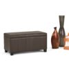 Dover - Storage Ottoman Bench - Chocolate Brown - Image 9