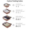 4 Piece Luggage Set Suitcase Set, Abs Hard Shell Lightweight Expandable Travel Luggage With 4 Packing Cubes, Tsa Lock, Spinner Wheels (16 / 20 / 24 / 28) - Cream - Image 8