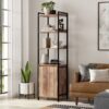 Kelsey - Narrow Bookshelf With Cabinet - Natural - Image 6