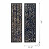 Rectangular Shaped Rice Paper Shadow Box Decor Wall Art, Transitional Style Wall Decor (Set of 2) - White / Blue - Image 13