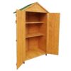 Wooden Shed Natural For Backyard Garden Big Spire Tool Storage - Natural - Image 11