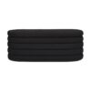 Fuji - Upholstered Oval Storage Bench - Ebony Black - Image 2