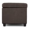 Avalon - Extra Large Storage Ottoman Bench - Distressed Brown - Image 4