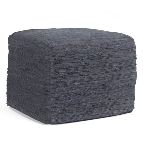 Fredrik - Square Pouf - Dark Blue